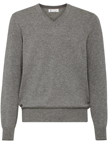  Brunello Cucinelli V-neck Sweater - Grey 