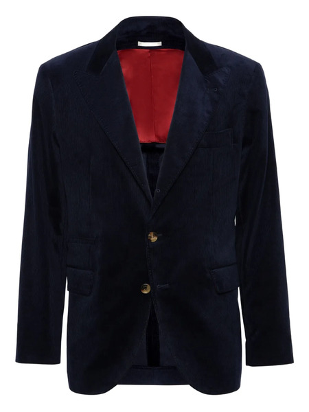  Brunello Cucinelli Velvet Two-button Blazer - Blue 