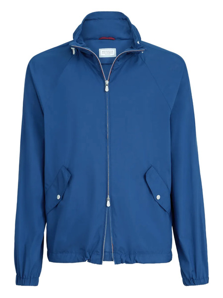  Brunello Cucinelli Welt Pockets Lightweight Jacket - Blue 