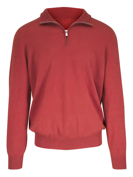  Brunello Cucinelli Zip-collar Sweatshirt - Orange 