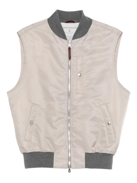 Brunello Cucinelli Zip-up Gilet - Neutrals 