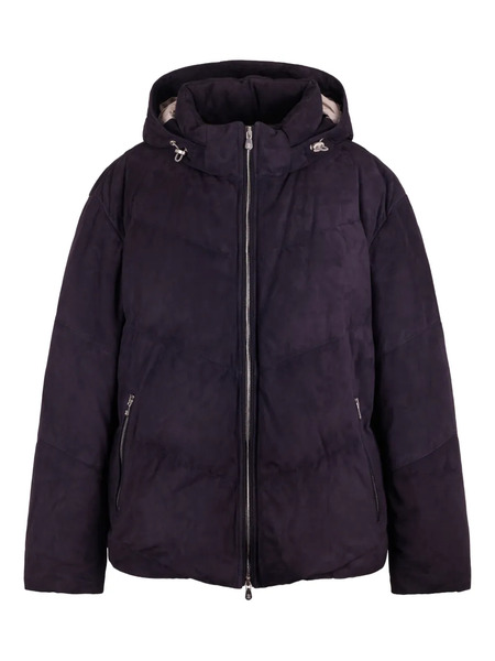  Brunello Cucinelli Zip-up Hooded Jacket - Blue 