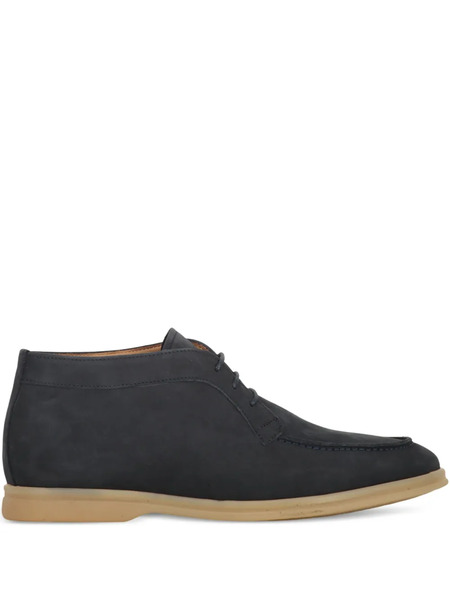  Bruno Magli Leather Lace-up Boots - Blue 