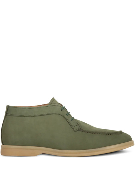  Bruno Magli Leather Lace-up Boots - Green 