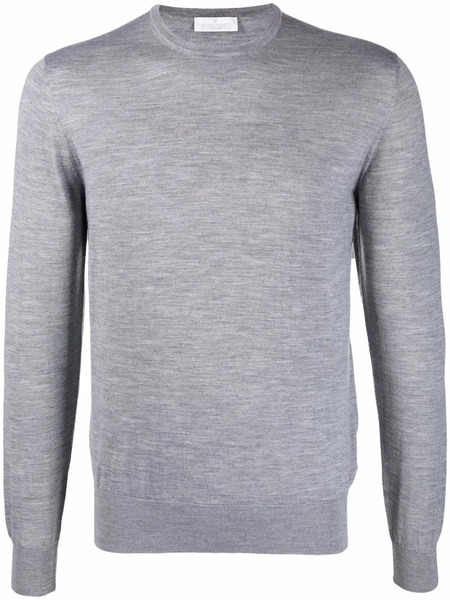  Bruno Manetti Crew-neck Fine-knit Jumper - Grey 
