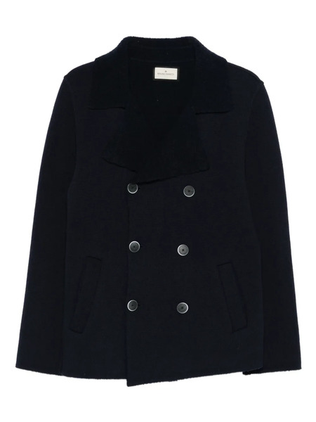  Bruno Manetti Double-breasted Peacoat - Blue 