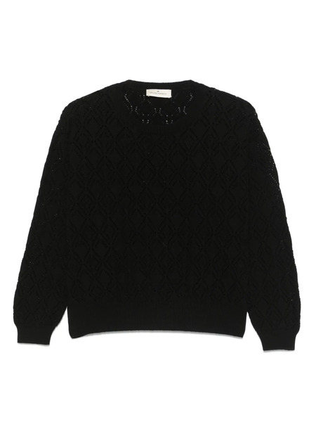  Bruno Manetti Pointelle-knit Sweater - Black 