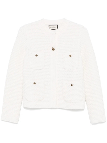  Bruno Manetti Waffle-knit Jacket - White 