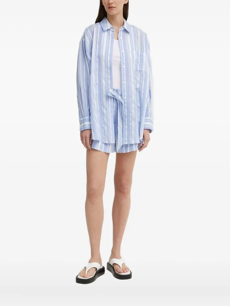  Bruuns Bazaar Striped Pocket Shirt - Blue 