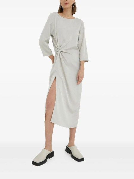  Bruuns Bazaar Twist-front Midi Dress - Grey 