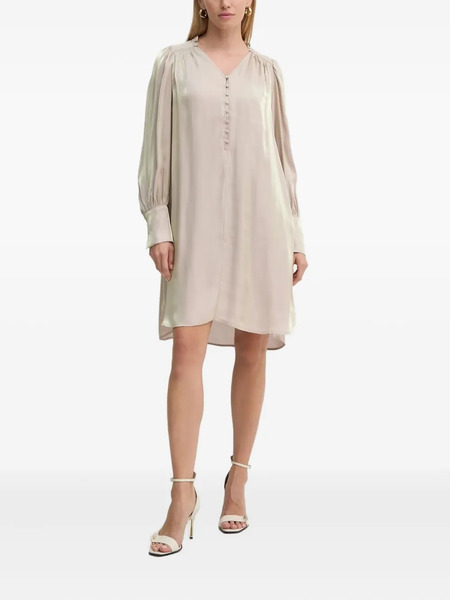  Bruuns Bazaar V-neck Mini Dress - Neutrals 