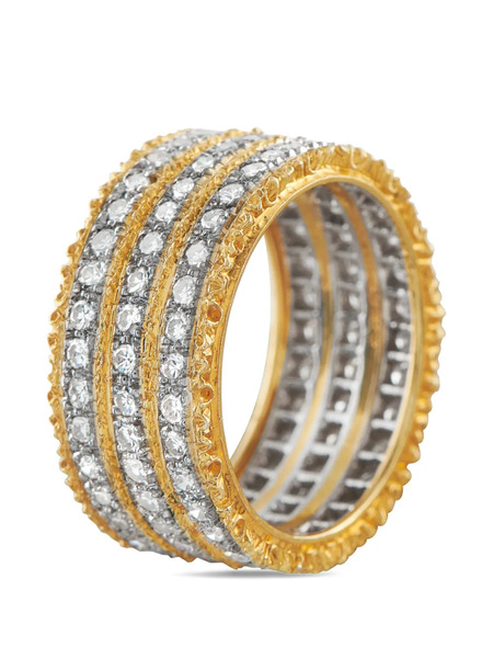  Buccellati Diamond Yellow Gold Ring 