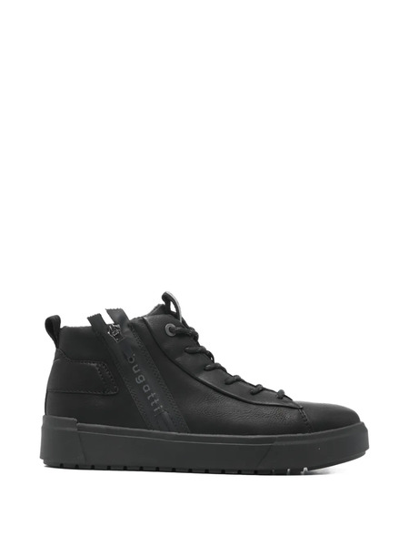  Bugatti Lace-up Zip Booties - Black 