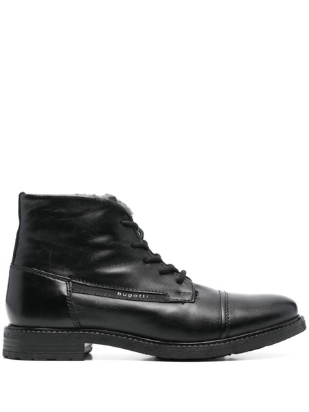 Bugatti Leather Ankle Boots - Black 