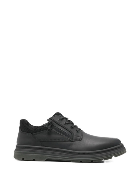  Bugatti Zip Leather Derby Shoes - Black 