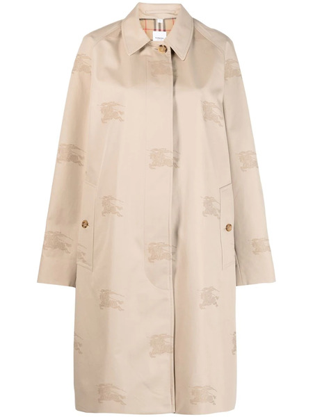  Burberry All-over-embroidered Coat - Neutrals 