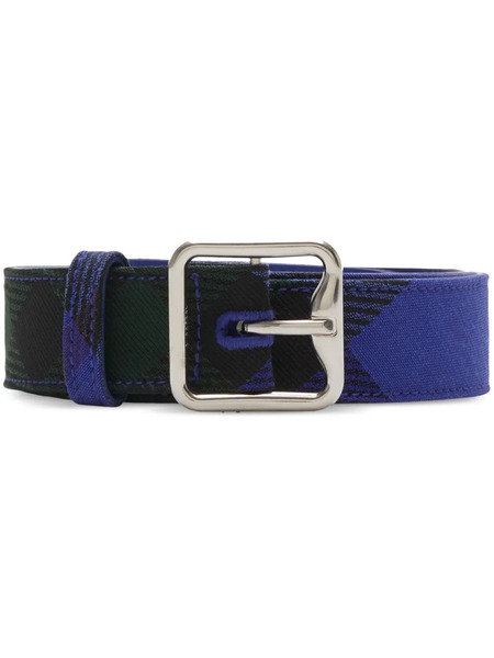  Burberry B-buckle Checked Belt - Blue 