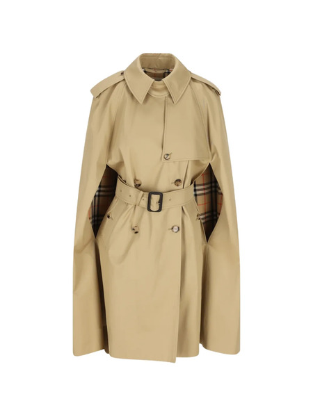  Burberry Belted Cape Coat - Neutrals 