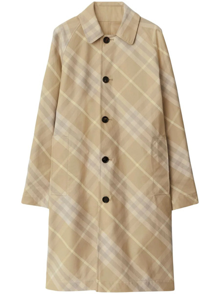  Burberry Car Reversible Check-print Coat - Neutrals 