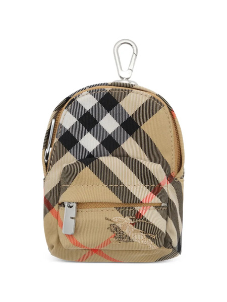  Burberry Check Backpack Charm - Neutrals 
