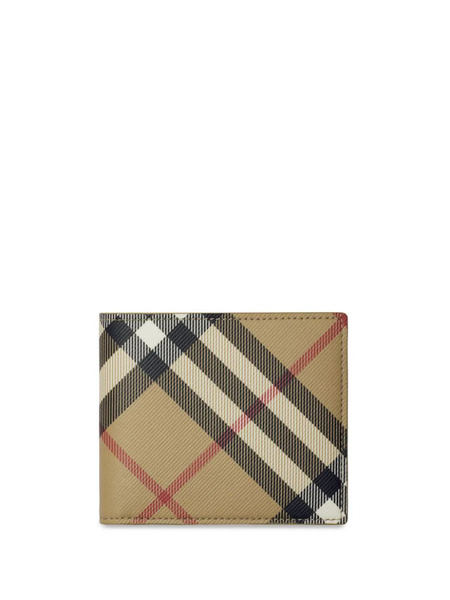  Burberry Check Bifold Wallet - Neutrals 