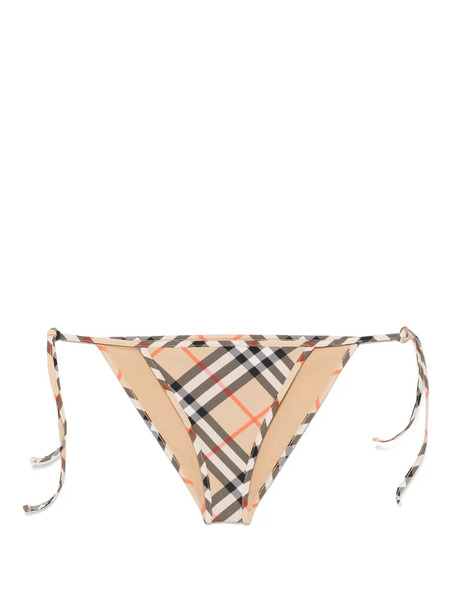  Burberry Check Bikini Bottoms - Neutrals 