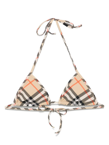  Burberry Check Bikini Top - Neutrals 