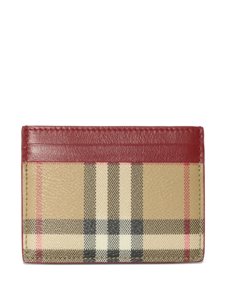  Burberry Check Card Holder - Neutrals 