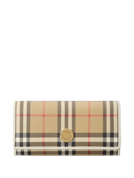  Burberry Check Continental Wallet - Neutrals 