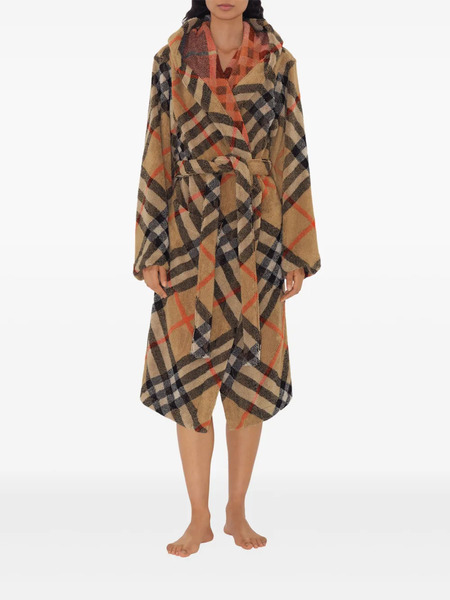  Burberry Check Cotton Robe - Neutrals 
