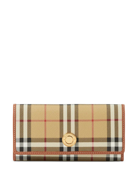  Burberry Check Folding Wallet - Neutrals 