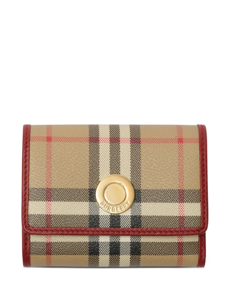  Burberry Check Folding Wallet - Neutrals 