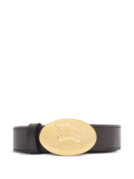  Burberry Check Knight-stamp Belt - Brown 