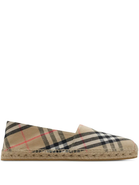  Burberry Check Mews Espadrilles - Neutrals 