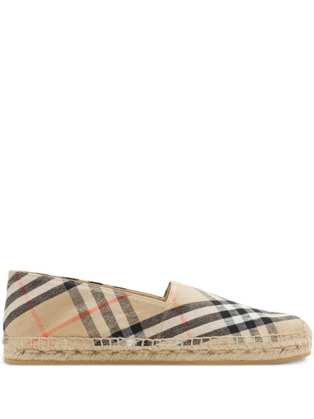  Burberry Check Mews Espadrilles - Neutrals 