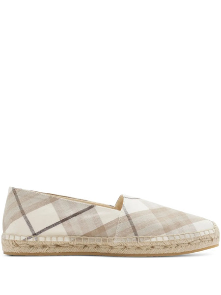  Burberry Check Mews Espadrilles - Neutrals 