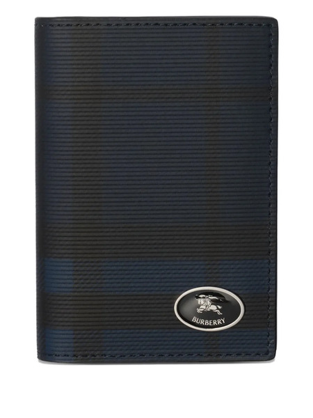  Burberry Check-pattern Bi-fold Cardholder - Blue 