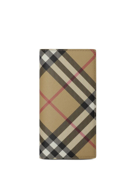  Burberry Check-pattern Bi-fold Wallet - Neutrals 