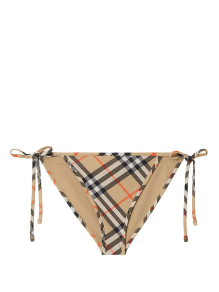  Burberry Check-pattern Bikini Briefs - Neutrals 