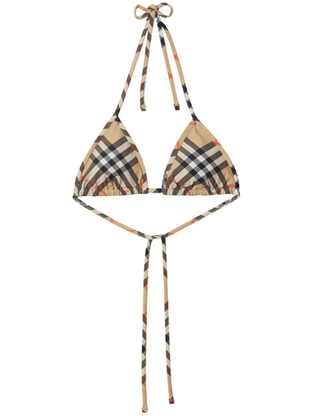  Burberry Check-pattern Bikini Top - Neutrals 