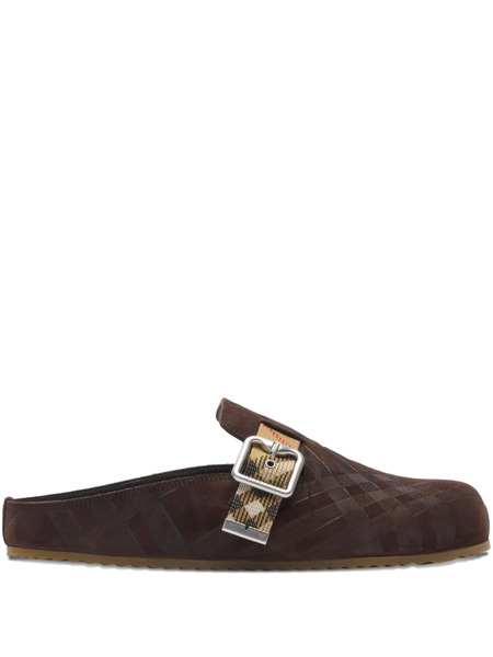  Burberry Check-pattern Buckle Sandals - Brown 