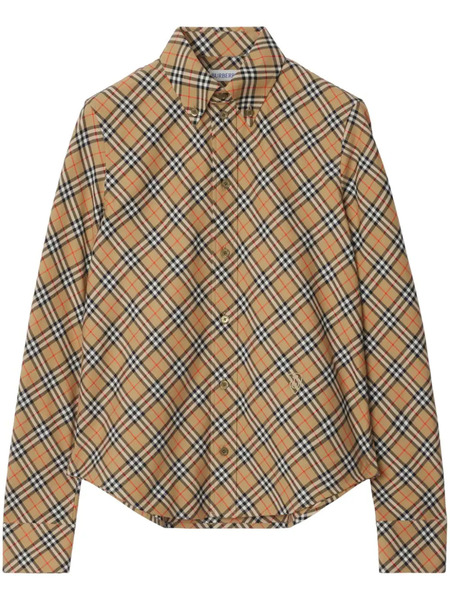  Burberry Check-pattern Cotton Shirt - Neutrals 