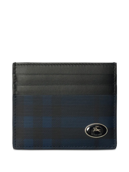  Burberry Check-pattern Leather Card Case - Blue 