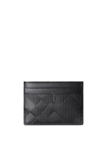  Burberry Check-pattern Leather Cardholder - Black 
