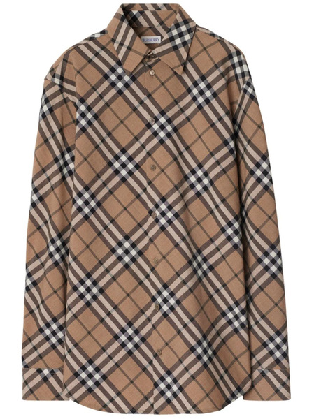  Burberry Check-pattern Poplin Shirt - Neutrals 