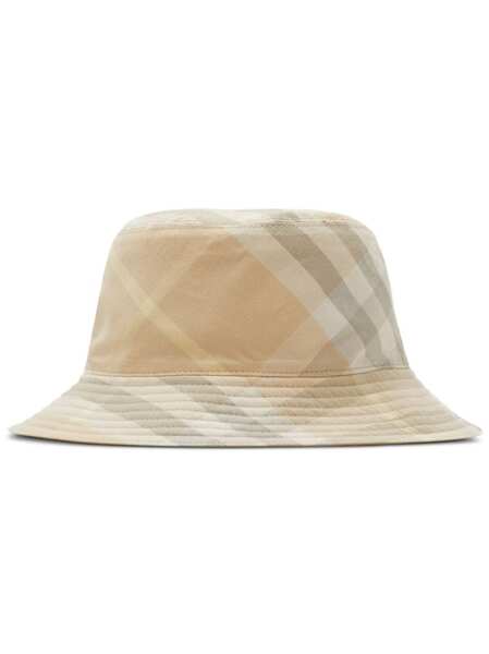  Burberry Check-pattern Reversible Bucket Hat - Neutrals 