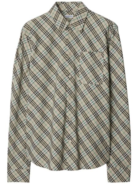  Burberry Check-pattern Shirt - Green 