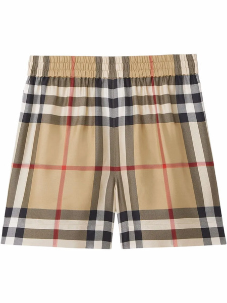  Burberry Check-pattern Shorts - Neutrals 