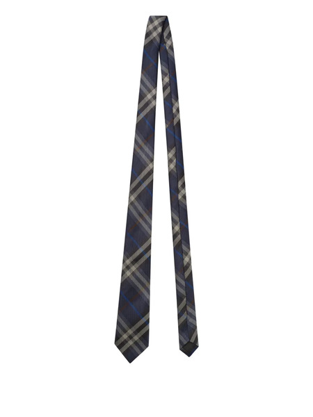  Burberry Check-pattern Silk Tie - Blue 