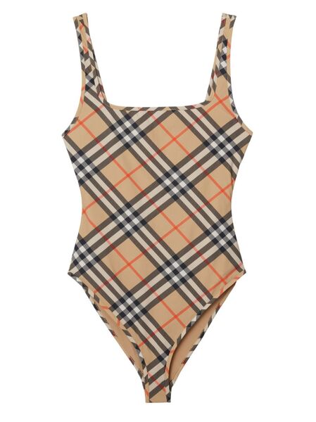  Burberry Check-pattern Swimsuit - Neutrals 